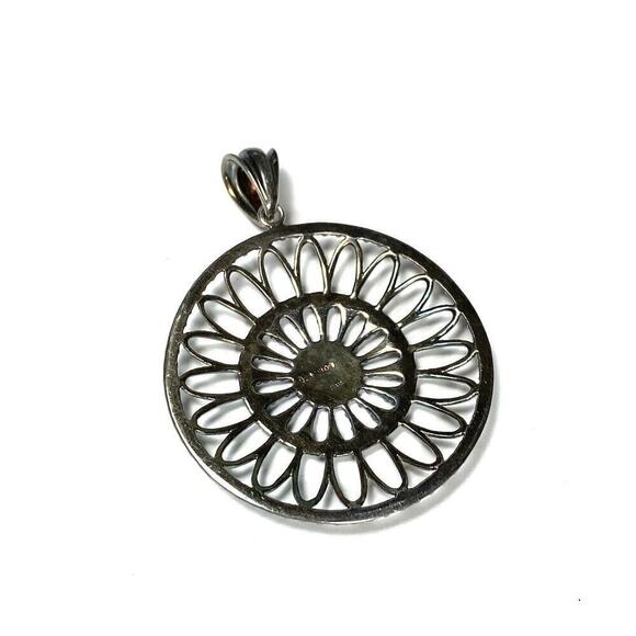 925 Milor Italy Pendant Darkened Multicolored Silver Circle 11.83g - Picture 3 of 10